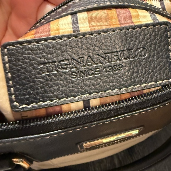 Tignanello Black and Cream Satchel - Picture 8 of 9